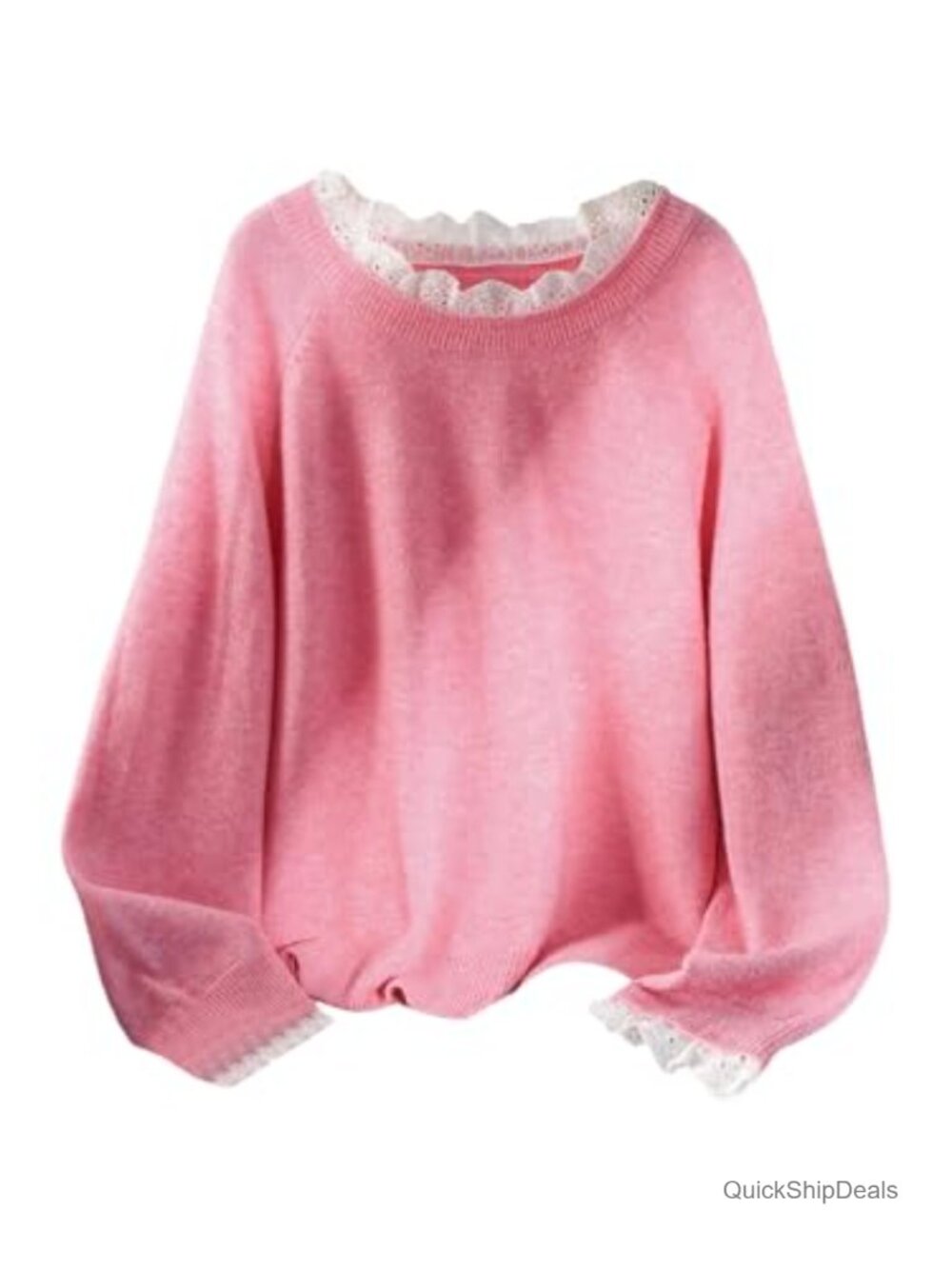 Plus Size Oversized Knit Sweater Long Sleeve Crew Neck Pullover